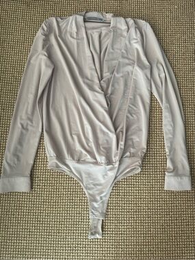 Article Neutral Blush Wrap-Front Long Sleeve Bodysuit